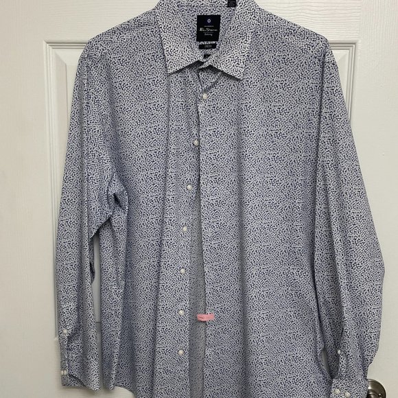 Ben Sherman Flower Print Stretch Shirt XL - Picture 1 of 3